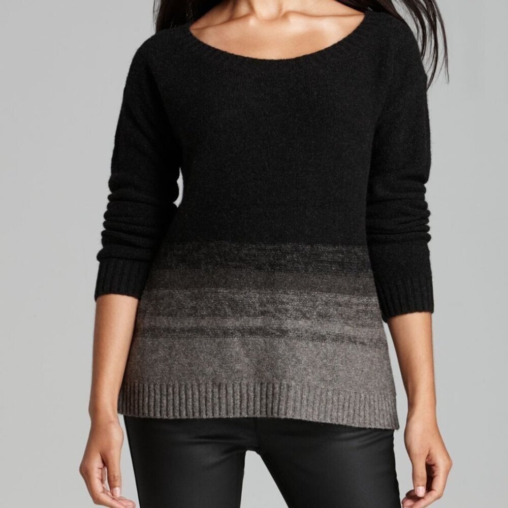 Eileen Fisher Italian Ash Charcoal Supersoft Yak Merino Sweater Small Women's